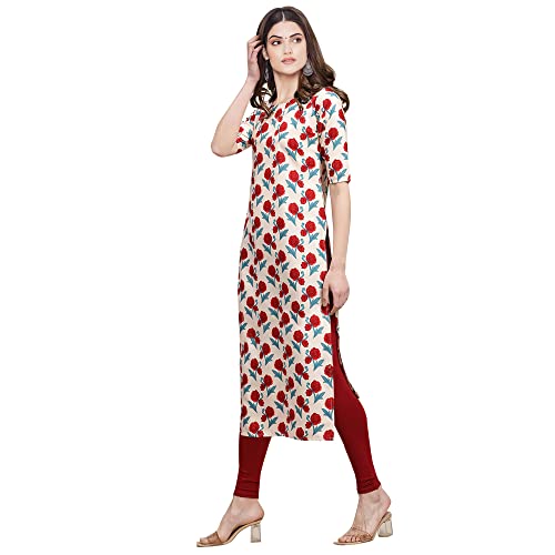 Image of Pinkmint Women's Crepe Digital Print Straight Kurta