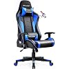 GTRACING Gaming Chair with Speakers Bluetooth Music Video Game Chair Audio Ergonomic Design Heavy Duty Office Computer Desk ChairBlue
