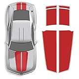 GRAPHIX EXPRESS Camaro Rally Racing Stripes RED Vinyl Sticker, Hood, Trunk, and Spoiler Stripes Graphics Kit, DIY Vinyl Decal Wrap Front and Rear Compatible with Chevrolet Camaro 2010-2015