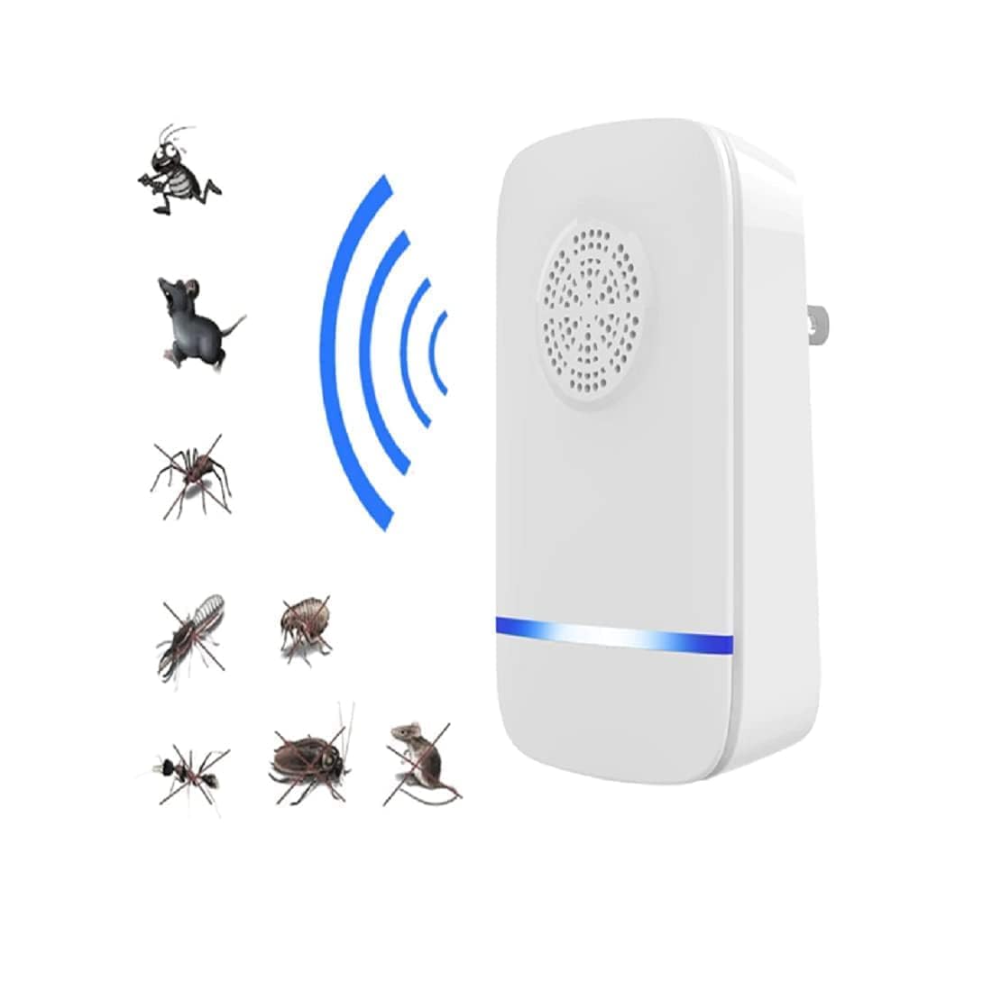 Ultrasonic Pest Repeller, Silent Electronic Pest Repellent Plug in Indoor Pest Control, Insect Mosquito Killer Machine, Mosquito Repellent for House,Lizard, Rat, Cockroach, Mosquito Lizard (1)