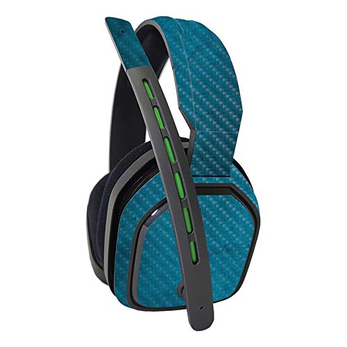 MightySkins Carbon Fiber Skin Compatible with Astro A10 Headset - Blue Strokes | Protective, Durable Textured Carbon Fiber Finish | Easy to Apply and Change Styles | Made in The USA