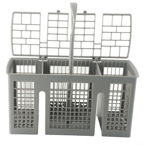 Inserto de cubiertos para lavavajillas Bosch para Siemens sustituye a 418280 489464 Soporte de plástico para utensilios con mango desmontable y tapa
