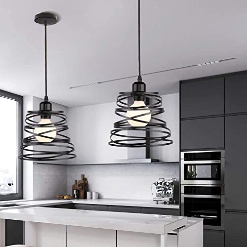 Suspension vintage en métal et corde E27 de 20cm pour déco rétro