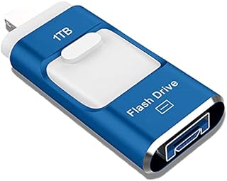 USB Flash Drive 1TB, Sttarluk Photo Stick USB Pen Drive for Phone/Pad External Storage Memory Stick Compatible with Pad/Pod/Mac/Android/PC (1TB Blue)