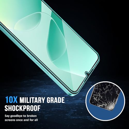 Image of ArmourPro Military Grade Gorilla Tempered Glass Compatible For Infinix Hot 60i (6.7 Inch) With Easy Installation Kit for Smartphone| Edge To Edge Coverage | Black, Pack of 2