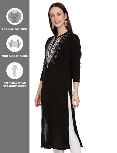 Image of Amazon Brand - Myx Women's Acrylic Solid Straight Fit Kurta