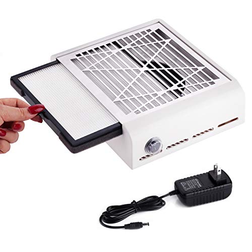 Makartt Nail Suction Dust Collector New No-spilling Filter 40W Strong Power
