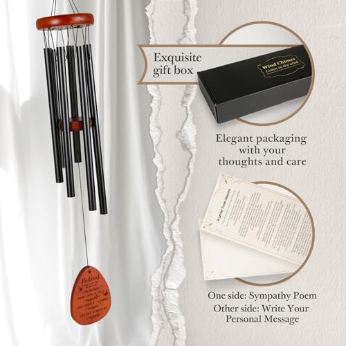 Image of SteadStyle Memorial Gifts for Loss of Husband, Memorial Wind Chimes, in Memory of Loved One, Bereavement Gifts, Sympathy Gift for Loss of Husband, Home Decor Outdoor Garden Patio
