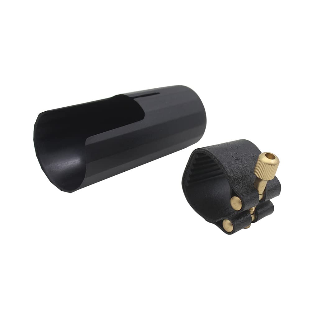 Legatura per Sassofono,Bocchino Legatura Fastener + Boccaglio Cap per Alto Sax Saxofono Bocchino Parti