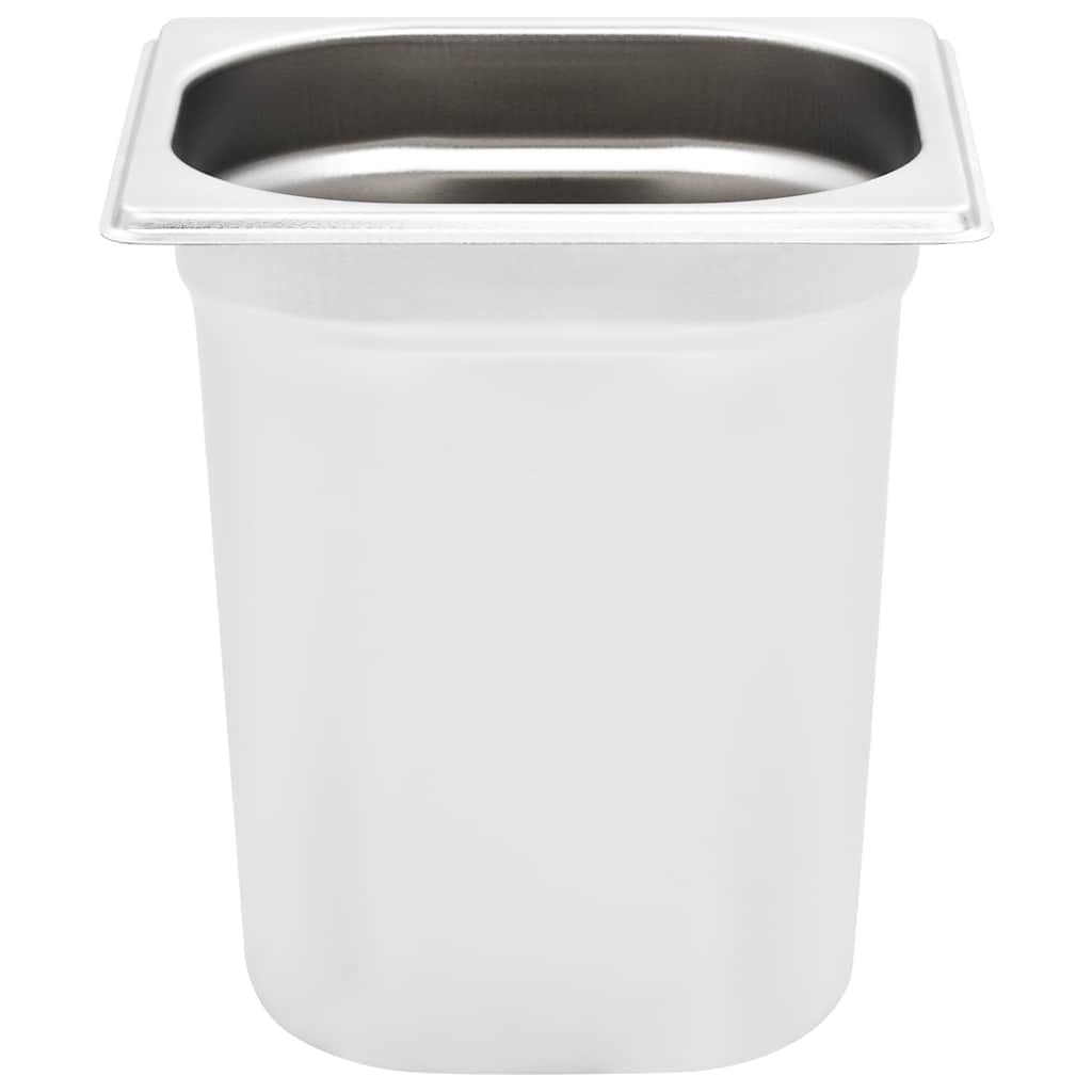 Genérico Bandejas Gastronorm 8 Unidades GN 1/6 200 mm Acero Inoxidable