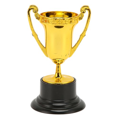 Zisemeil El Mini Gold Awards Trophy Incluye la Taza de Trofeos de Plástico de Oro. para Favores de Fiesta, Medallas Brillantes de Golden Ganner y para Premios Escolares de Eventos Deportivos.