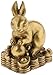 Rabbit Statue Brass Feng Shui Ornament Money Lucky Coin Zodiac Animal Figurines Animal Model Table Top Decor for Office Bookshelf Gifts - Rabbit
