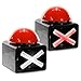 Produktbild Bada Bing 2er Set XL Buzzer Button mit Sound und Lichteffekten - Perfekt für Quizabende und Partyspiele - Zubehör Quiz Games - Batteriebetriebener Alarmknopf Spielabende und Spielshows Party Spiel