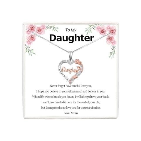 USEEDOVIA Silver-Plated Rose Necklace for Daughter Cover