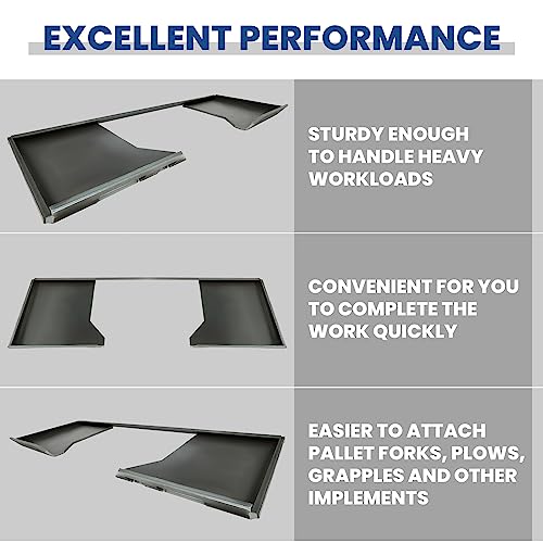 Image of ECOTRIC 1 /2 inch Thick Quick Tach Cut Out Mount Plate Compatible with Tractors