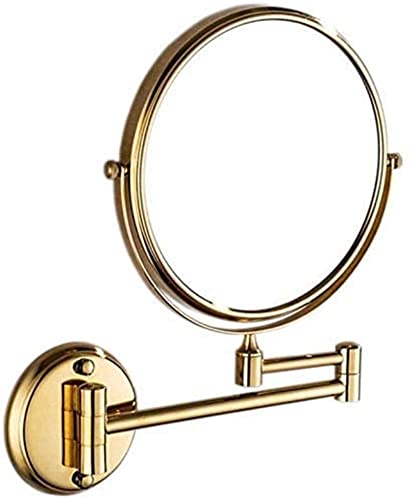 Espejo de maquillaje, espejo de belleza, giratorio, plegable, 3 veces de aumento, espejo de tocador redondo, espejo de afeitado, espejo de maquillaje, espejo de afeitado en dormitorio o baño