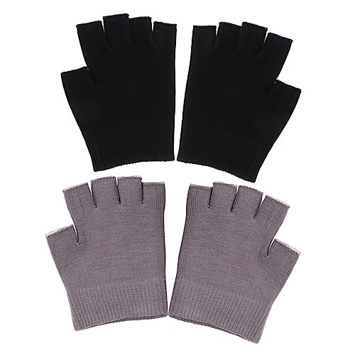 Healeved 2 Pack Gardening Gloves Sheer Lotion Gloves for Dry Hands Moisturizing Gel Fingerless Design