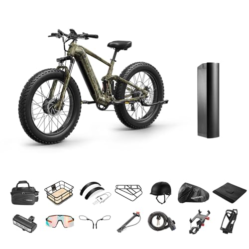 PUCKIPUPPY Dual Motor Electric Bike for Adults 1600W, 48V 20AH