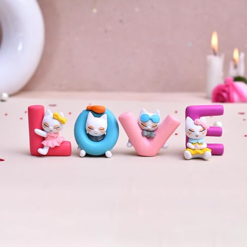 CraftVatika Valentine Gift for Girlfriend Boyfriend Love Miniature Adventure Showpiece Resin Love Cupid Miniature Valentines Day Gift for Husband Wife (4 Pcs, Multicolor) 5 41qobZXouGL