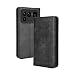 Produktbild GOKEN Leder Folio Hülle für Xiaomi Mi 11 Ultra, Lederhülle Brieftasche Mit Kartensteckplätzen, Premium Flip PU/TPU Handyhülle Schutzhülle Case Cover mit Ständer Funktion (Schwarz)