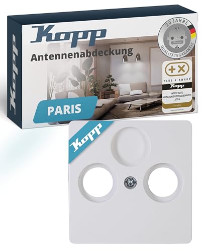 Kopp PARIS 2-fach Abdeckung für Antennensteckdose - Arktis-Weiß - 5,7 x...