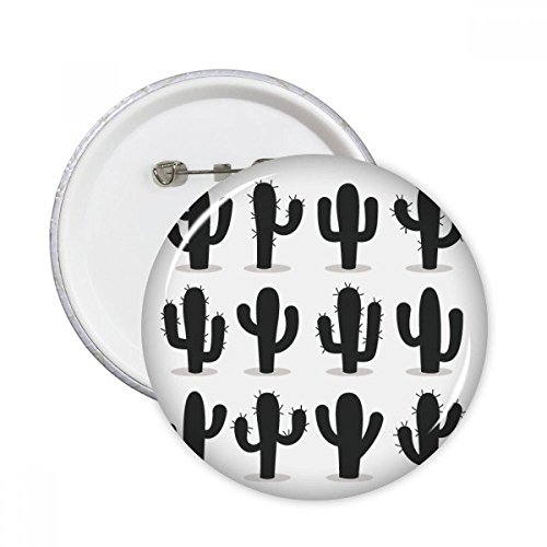 Cactus motif silhouette plantes succulentes pins badge bouton vêtements décoration multicolore