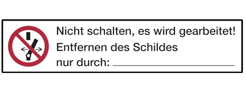 LEMAX Aufkleber \"Nicht Schalten\" Verbotsschild – Selbstklebend, 100 Mm