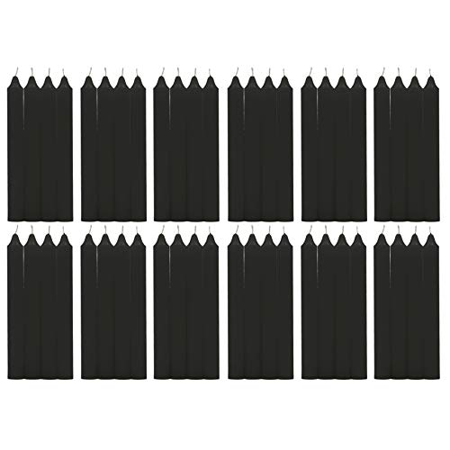 H HANSEL HOME Vela de Mesa Multiples Colores 17,5 cm (Negro, 48 Velas)