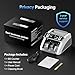 0724 Money Counter Machine with Value Count for USD and EUR, UV MG IR Counterfeit Detection, Count Add Batch Auto Modes, Cash Counter with LED Display, Compact Powerful Design,Gray