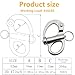 Plowatxi Snap Shackle 2 Pack 52mm 2.04in 316 Stainless Steel Fixed Bail Snap Shackle for Bracelet - Sailboat Fixed Bail Snap Shackle for Bracelet, Sailboat