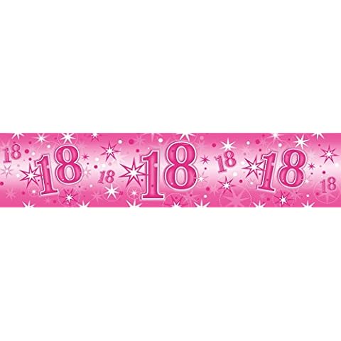 Pioneer Party 45558 Party Banner, Pink, 18th Birthday Cover
