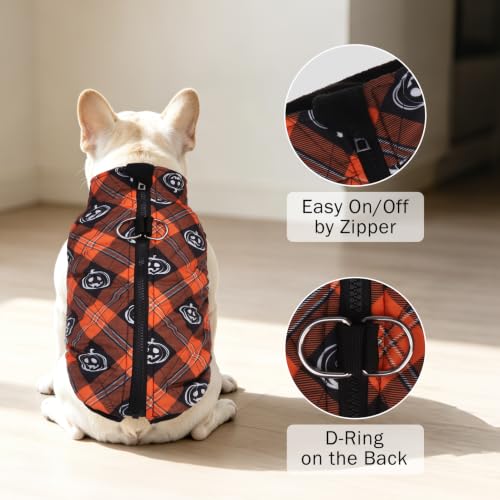 Image of SCENEREAL Halloween Winter Dog Vest Coat with Harness Built in