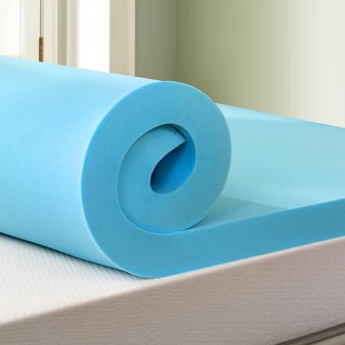 CHUN YI 3 Inch King Memory Foam Mattress Topper, Cooling Gel Infused Bed Topper for Pressure Relief, Mattress Pad for King Size Bed, CertiPUR-US Certified