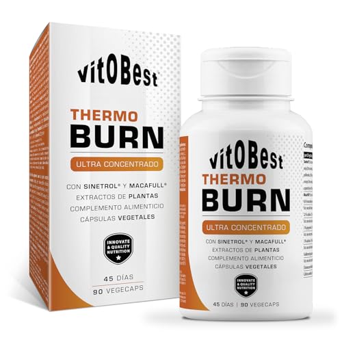 vit.O.Best Quemagrasas Termogénico Thermoburn 90 Caps - Producto De Calidad Optima Y Quemagrasas Potente Para Adelgazar - Vitobest