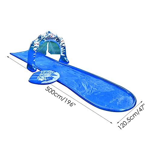 Tablecloth Waterglijbanen Dubbele Lane Slip Gazon Waterglijbaan, Tuin Opblaasbaar Splash Zwembad, Racing Lanes Lange… - Image 4