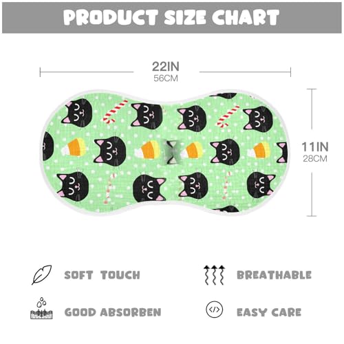 Muslin Burp Cloth for Baby 2PCS Cute Cats Super Absorbent Burping Cloths, Bibs for Newborn Boys Girls4
