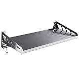 YHPD Estante para Horno Microondas Montaje en Pared, Soporte para Horno Microondas de Acero Inoxidable, Soporte para Rejilla para Horno para Organizador de Cocina (con Gancho Multifunción)