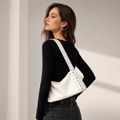 Image of Studded Purses For Women Y2k Shoulder Bag Small Vegan Leather Handbag