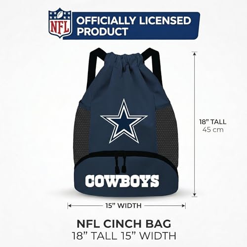 Image of NFL Dallas Cowboys Cinch Bag - Standard Logo Drawstring Backpack