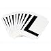 Brady 5050-L, 50521 Vinyl 5050 Series Letter Label w/Legend: L, 50 Packs of 10 pcs
