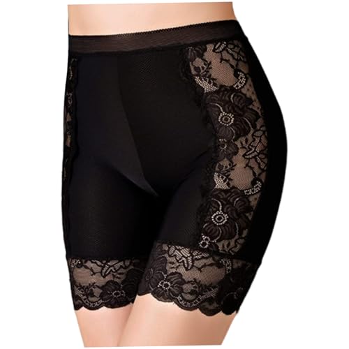 Perwteriy Donne sotto Pantaloncini per Abbigliamento Pantaloni Corti Senza Cuciture Shorts con Pizzo Morbido Non slittata Piega di Elastica altissima strozzatura strofina