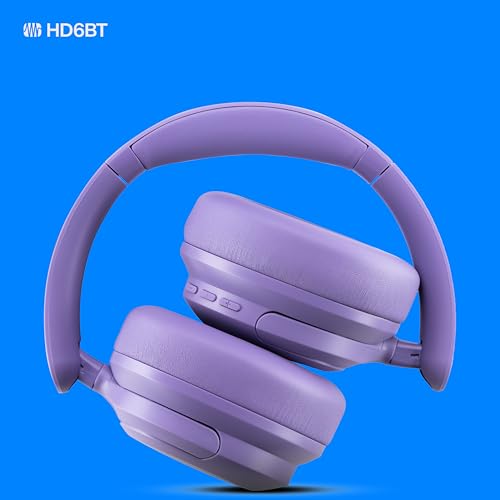 Image of PreSonus Eris HD6BT - Over-Ear Closed-Back Wireless Headphones, Bluetooth, ANC Noise Cancelling, Up to 60 Hours Battery Life, Studio Headphones for Mixing, Monitoring, Recording, Mystic Purple