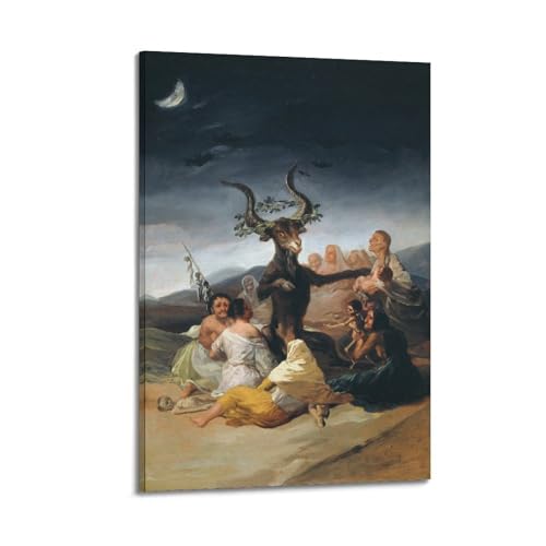 Francisco Goya Sabbat des Sorcières Impression sur Toile 50x75 cm