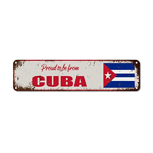 Plaque en métal Cuba pour habiller un mur vide avec un style rétro unique