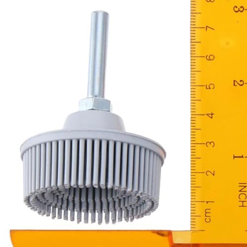 Image of Polishing Head 2 Pcs 2 Inch Grinder Accessories White Grinding Wheel Rotary Abrasive Emery & Rubber Bristle Disc for Jewelry Wood Metal Polishing