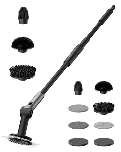 Image of HOTO Flexi Cordless Electric Spin Scrubber + 3 Pcs Replacement Brush Heads