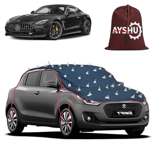 Image of AYSHU Water-Resistant Spike Car Cover for Mercedes Benz AMG - Protects from Dogs, Monkeys, Dust, Sunlight & UV - Full Roof Universal Fit