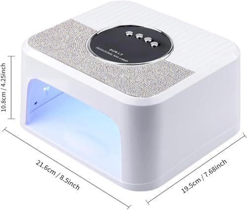 Image of COSTICA 268W UV LED Nail Lamp for Gel Polish | Professional Nail Dryer with 45 LED Beads Auto Sensor & 4 Timers | Fast Curing UV Light for Nail Art Manicure Pedicure (White,Pink) (L5 Nail Dryer)