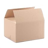 sehr stabile Ausführung Versandkarton Karton Faltkarton Verpackungen Bücherkartons 300x250x150 mm (50 Stück) Braun