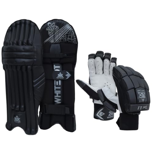 WHITEDOT SPORTS Whitedot Dot 2.1 PU Cricket Batting Pad with Gloves, - Image 2